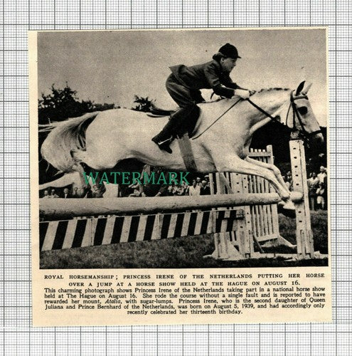C2512) Princess Irene Netherlands Hague Horse Show Atalia - 1952 Clip