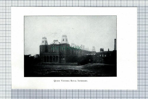 C6402) PRESTON Queen Victoria Royal Infirmary - 1902 Book Print