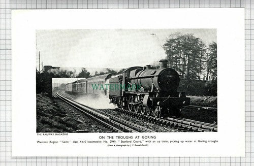 C7711) Stanford Court No 2949 Railway Locomotive Goring - 1950 Cutting