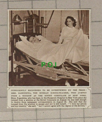 C2112) Kasenkina RussianTeacher Jumped Window Soviet Consulate New York - 1948