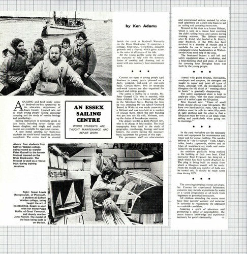 Bradwell on Sea Essex Sailing Centre Peter Gurnell Susan Lewis - 1971 Article