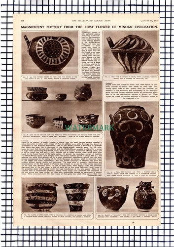 Doro Levi The Palace Of Phaistos Crete Minoan Treasures - 1952 Article / Print