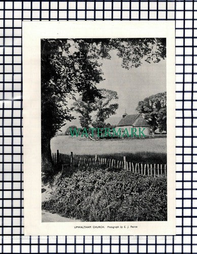 (8183) Upwaltham Church Sussex - 1950 Cutting