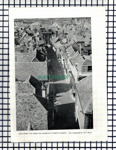 (7041) Lion Street Rye Sussex St Mary's Church - c.1950s Cutting