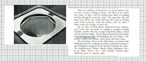 C7540) Mr G Gill Pudsey Leeds Invention - 1950s Cutting