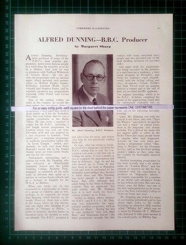 Alfred Dunning BBC Producer Dewsbury - 1952 Article