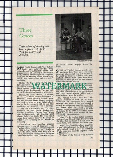 C7170) Phyllis Turner Three Graces School Of Dancing York - 1974 Small Article