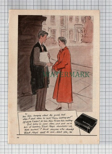 C7496) Black Magic Chocolates - 1956 Small Advert