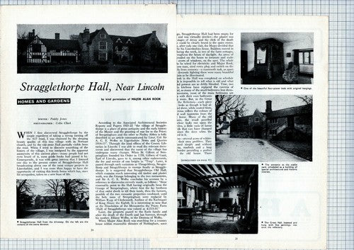 (6183) Stragglethorpe Hall Lincoln Major Alan Rook Paddy Jones - 1968 Article