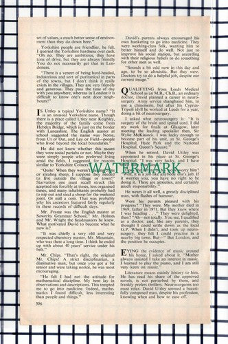 C6670) David Uttley Atkinson Morley Hospital Wimbledon - 1975 Small Article