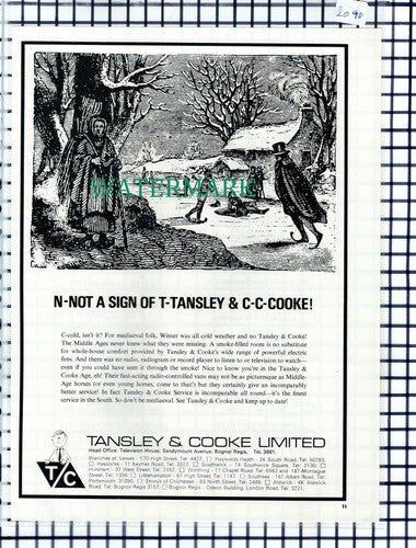 Tansley & Cooke Limited Bognor Regis - 1966 Advert / Print