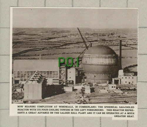 Windscale Cumberland - 1961 Small News Clipping