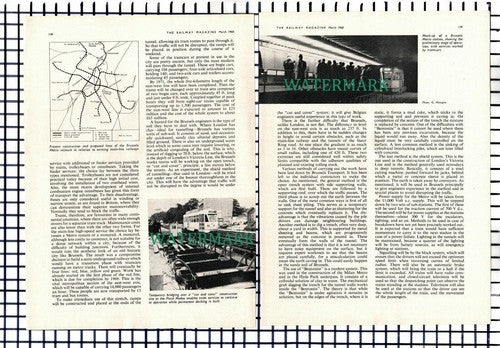 Brussels Metro Construction Belgium - 1968 Article