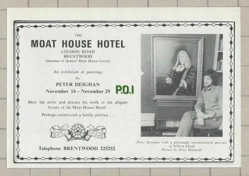 (C58) Moat House Hotel Brentwood Essex Peter Deighan Artist Selwyn Lloyd 1973