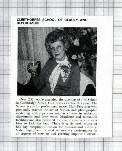Cleethorpes School of Beauty & Deportment Clair Ferguson - 1979 Cutting