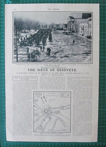 The Siege Of Ossovetz Suwalki Poland World War One - 1915 Clipping / Print