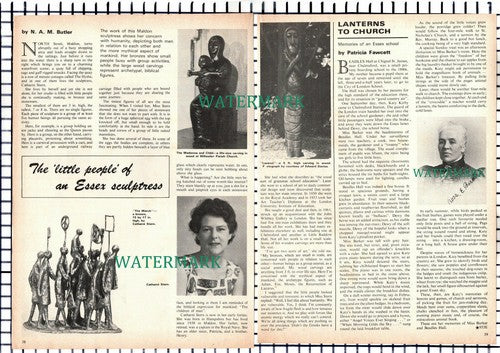 (8310) Catharni Stern Sculptress Maldon Essex - 1975 Article