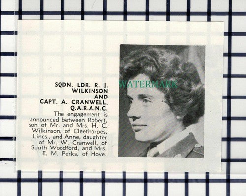 C7366) Sqd Ldr Robert Wilkinson Anne Cranwell South Woodford 1967 Small Cutting