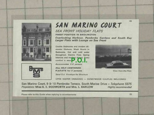 C2005) San Marino Court Holiday Flats Bridlington Dodworth Barlow - 1973 Clip
