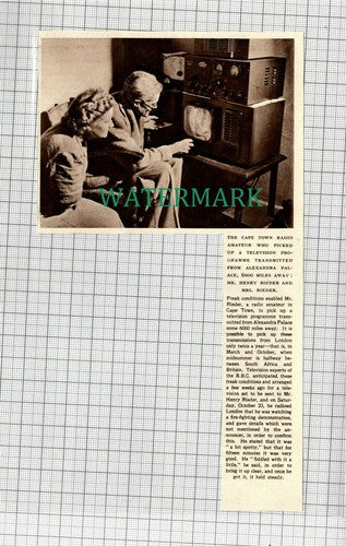 C2224) Mr Rieder Cape Town Radio Amateur Long Range Signal - 1948 Clip