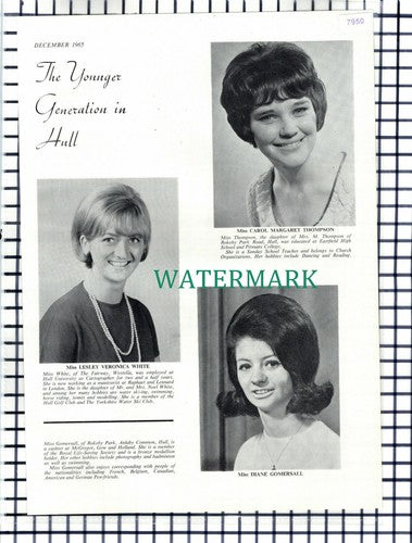 (7950) Lesley White Westella Carol Thompson Diane Gomersall Hull - 1965 Cutting