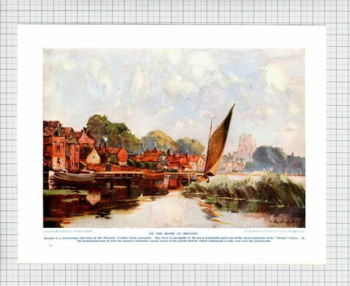 Beccles Suffolk L Burleigh Bruhl - c.1930s Print