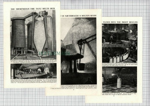 (8537) Inside An Iron Works - c.1950s Article