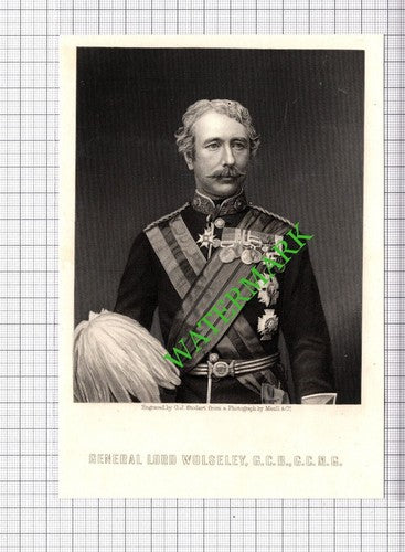 General Lord Wolseley - c.1897 Small Print