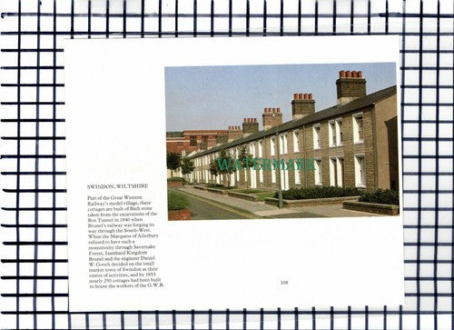 C7058) Swindon Wiltshire GWR Railway Village - 1980s Cutting