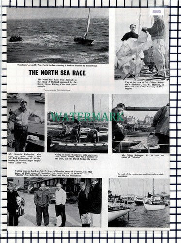 (8005) Royal Ocean Racing Club Gilbert Robinson Max Zerny Hull - 1965 Cutting