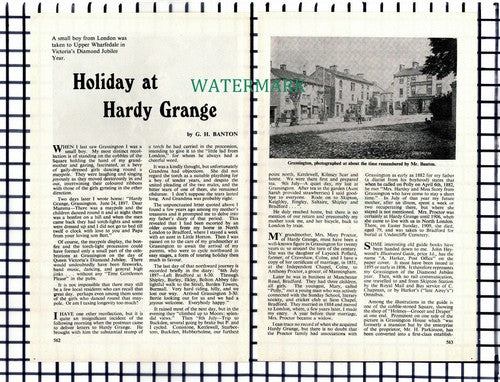 (7613) Hardy Grange Grassington Mary Proctor G H Banton - 1965 Small Article