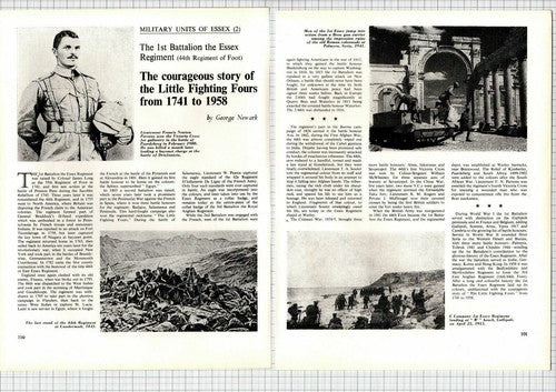 The 1st Battalion The Essex Regiment Lt Francis Newton Parsons - 1965 Article