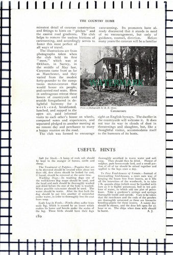 (7645) Early Caravanning J Oscar Parker - c.1911 Article