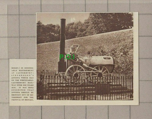 C2066) Stephenson's Invicta At Canterbury Whitstable Engine - 1951 Clip