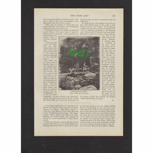 William Black Paston House Brighton Novelist - 1896 Article