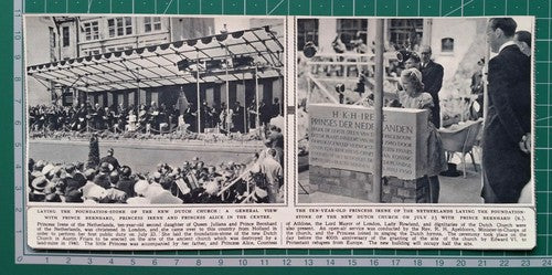 Princess Irene Netherlands Dutch Church Austin Friars 1950 Clipping / Print
