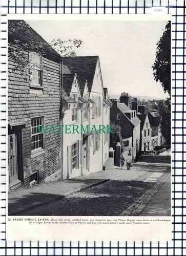 (7181) Keere Street Lewes - 1960s Book Print