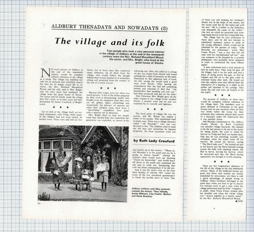 (5733) Aldbury Rev Richard Mountford Wood Mrs Bright Stocks Ciss Fowler - 1971