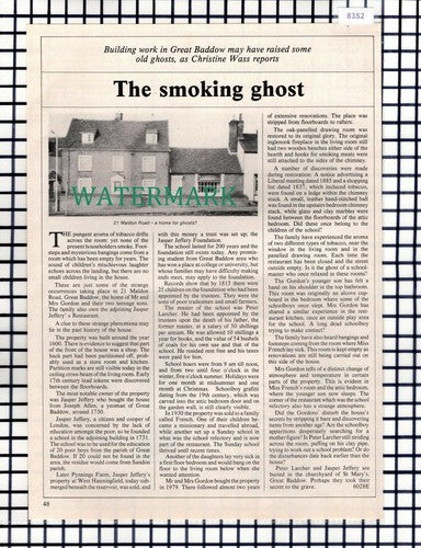 (8352) 21 Maldon Road Gread Baddow Essex Gordon Jasper Jeffery - 1985 Article