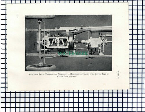 (7214) PAPER ITEM! Wolseley Chassis - c.1915 PRINT/ Illustration