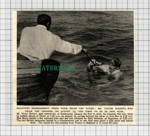 C2510) Mr Victor Birkett Eastbourne English Channel Swimmer - 1952 Clip