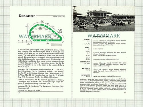 (7990) DONCASTER Racecourse Horse Racing - 1965 2-Part Cutting