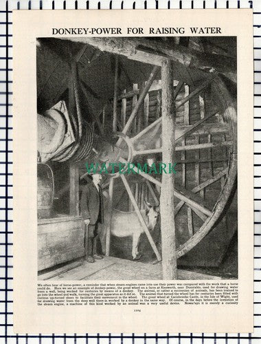 (7265) Kenworth Near Dunstable Farm Donkey Wheel - c.1940s Picture Article