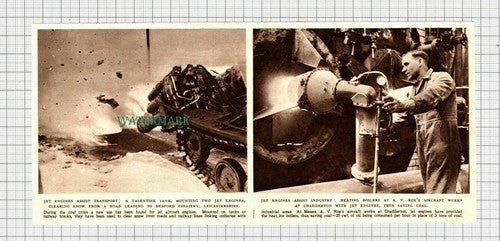 C2468) Jet Engines A V Roe Roe's Aircraft Works Chadderton Desford - 1947 Clip