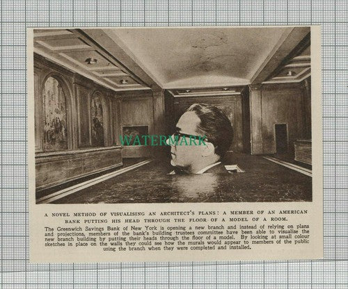 C2390) Greenwich Savings Bank New York Model Of New Branch - 1949 Clip