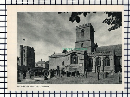 C6101) Stanton Harcourt Church Oxfordshire - 1950s Cutting