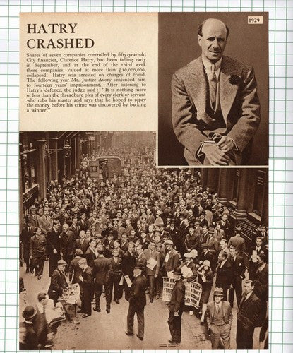 Clarence Hatry City Financier Fraud - 1938 Clipping/ Print