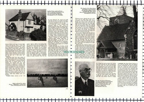 Orsett Essex Hall Farm Lorkins Sir Francis Whitmore - 1964 Article / Print