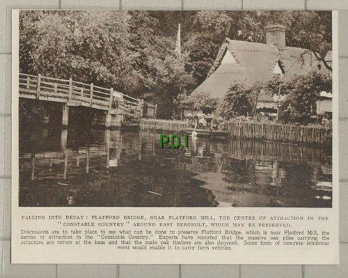 (C447) Flatford Bridge Flatford Mill East Bergholt - 1949