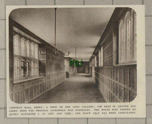 (C486) Gosfield Hall Essex Long Gallery - 1951 Clip